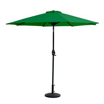 Westintrends 9 Ft. Outdoor/patio Crank And Tilt Umbrella With Freestanding Weight Base