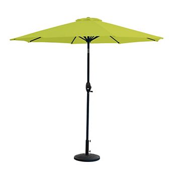 Westintrends 9 Ft. Outdoor/patio Crank And Tilt Umbrella With Freestanding Weight Base