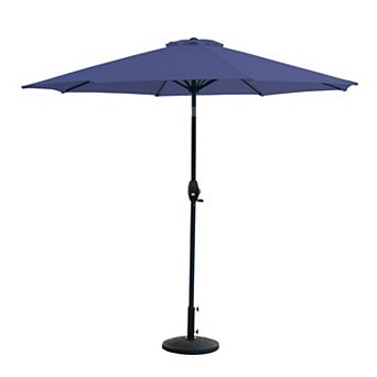 Westintrends 9 Ft. Outdoor/patio Crank And Tilt Umbrella With Freestanding Weight Base