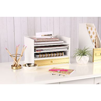 Industrious Desktop Wood Letter Tray