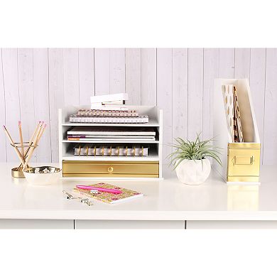 Industrious Desktop Wood Letter Tray