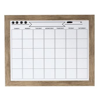 Beatrice Framed Magnetic Dry Erase Monthly Calendar