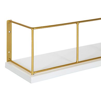Benbrook Wood and Metal Wall Shelf Set