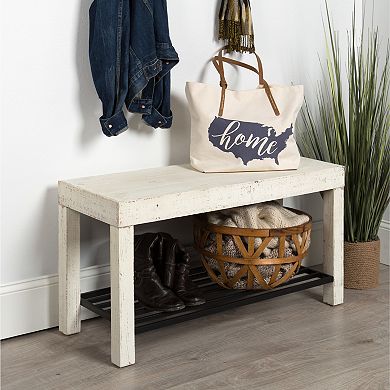 Jeran Entryway Bench with Shelf