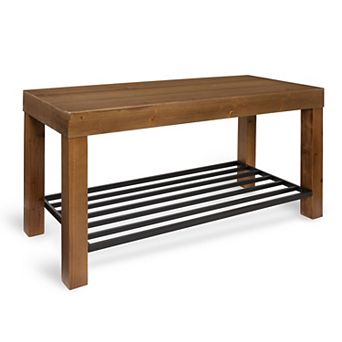 Jeran Entryway Bench with Shelf