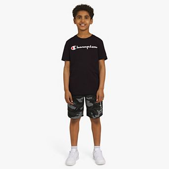 Boys 8-20 Champion® 2 pc Jersey Tee & Fleece Shorts Set