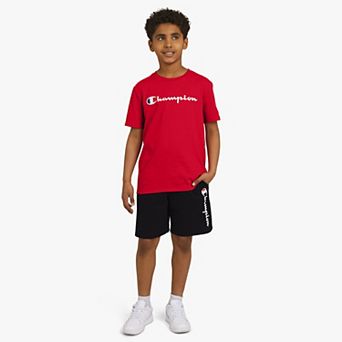 Boys 8-20 Champion® 2 pc Jersey Tee & Fleece Shorts Set