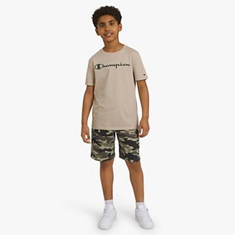 Boys 8-20 Champion® 2 pc Jersey Tee & Fleece Shorts Set