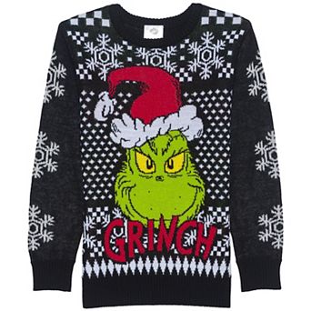 Boys 8-20 Dr. Seuss Grinch Christmas Graphic Sweater
