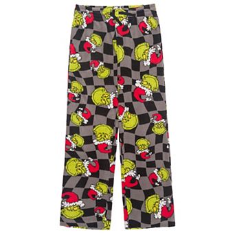 Boys 8-20 Dr. Seuss Grinch Checker Allover Print Pajama Pants