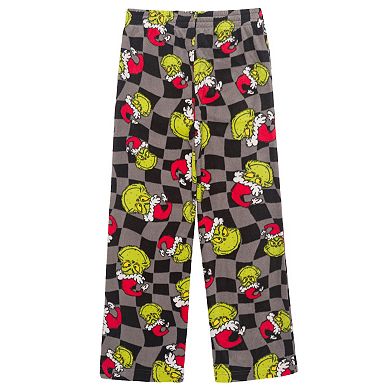 Boys 8-20 Dr. Seuss Grinch Checker Allover Print Pajama Pants