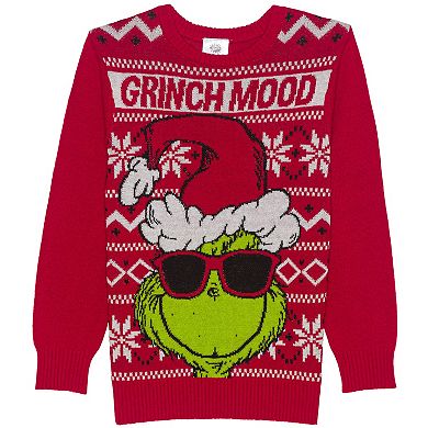 Boys 8-20 Dr. Seuss Grinch Mood Graphic Sweater