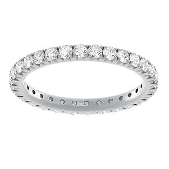 Galaxie Solaire 10k White Gold 1 Carat T.W. Lab-Grown Diamond Eternity Bands Ring