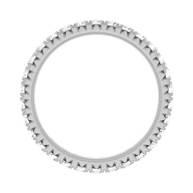 Galaxie Solaire 10k White Gold 1 Carat T.W. Lab-Grown Diamond Eternity Bands Ring
