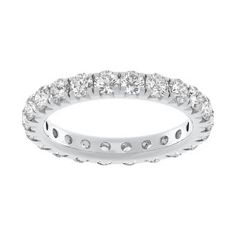 Galaxie Solaire 10k White Gold 2 Carat T.W. Lab-Grown Diamond Eternity Bands Ring