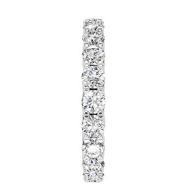 Galaxie Solaire 10k White Gold 2 Carat T.W. Lab-Grown Diamond Trellis Eternity Ring