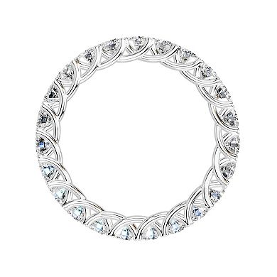 Galaxie Solaire 10k White Gold 2 Carat T.W. Lab-Grown Diamond Trellis Eternity Ring