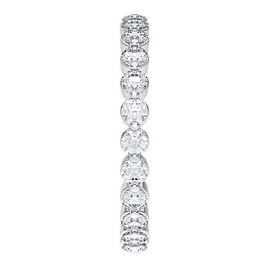 Galaxie Solaire 10k White Gold 1 Carat T.W. Lab-Grown Diamond Floating Eternity Ring