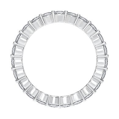 Galaxie Solaire 10k White Gold 1 Carat T.W. Lab-Grown Diamond Floating Eternity Ring
