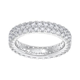 Galaxie Solaire 10k White Gold 2 Carat T.W. Lab-Grown Diamond Two-Row Eternity Ring