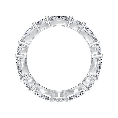 Galaxie Solaire 10k White Gold 2 Carat T.W. Lab-Grown Diamond Mixed Shapes Eternity Ring