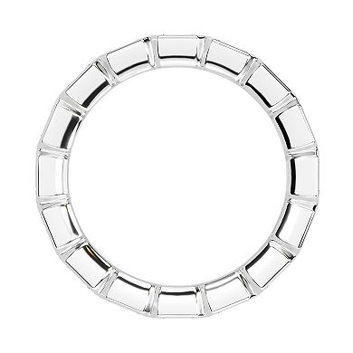 Galaxie Solaire 10k White Gold 2 Carat T.W. Lab-Grown Diamond Bezel Eternity Bands Ring