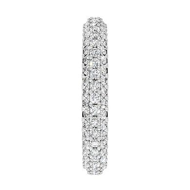 Galaxie Solaire 10k White Gold 1 Carat T.W. Lab-Grown Diamond Three-Row Eternity Ring
