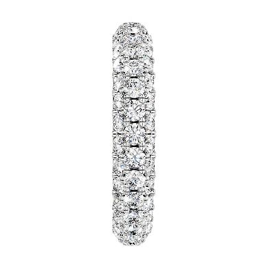 Galaxie Solaire 10k White Gold 2 Carat T.W. Lab-Grown Diamond Three-Row Eternity Ring