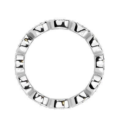 Galaxie Solaire 10k White Gold 2 Carat T.W. Lab-Grown Diamond Bezel Eternity Ring