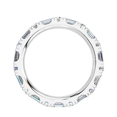 Galaxie Solaire 10k White Gold 2 Carat T.W. Lab-Grown Diamond Mixed Shapes Eternity Ring