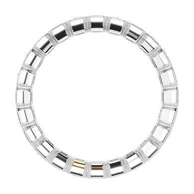 Galaxie Solaire 10k White Gold 2 Carat T.W. Lab-Grown Diamond Bezel Set Eternity Ring