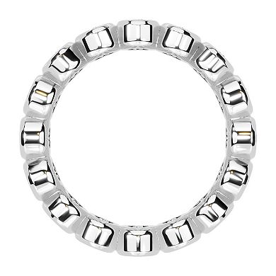 Galaxie Solaire 10k White Gold 2 Carat T.W. Lab-Grown Diamond Bezel Set Eternity Bands Ring