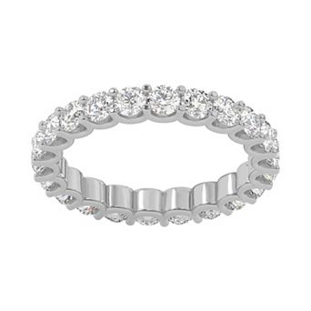 Galaxie Solaire 10k White Gold 2 Carat T.W. Lab-Grown Diamond U-Shaped Eternity Ring