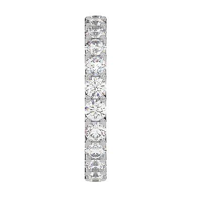 Galaxie Solaire 10k White Gold 2 Carat T.W. Lab-Grown Diamond U-Shaped Eternity Ring