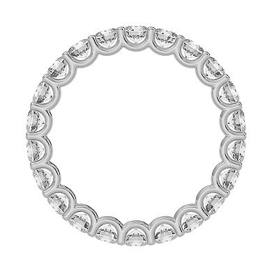 Galaxie Solaire 10k White Gold 2 Carat T.W. Lab-Grown Diamond U-Shaped Eternity Ring