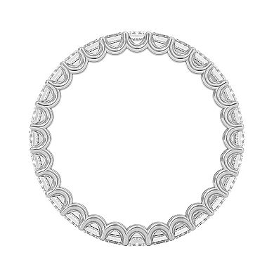 Galaxie Solaire 10k White Gold 2 Carat T.W. Lab-Grown Diamond U-Shaped Eternity Ring