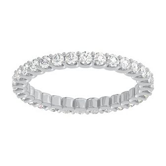 Galaxie Solaire 10k White Gold 1 Carat T.W. Lab-Grown Diamond U-Shaped Eternity Ring