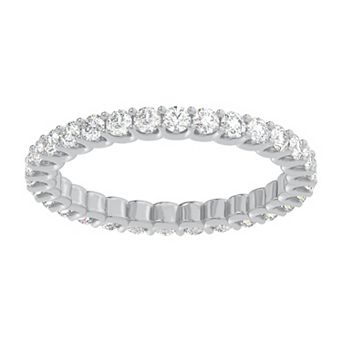 Galaxie Solaire 10k White Gold 1 Carat T.W. Lab-Grown Diamond U-Shaped Eternity Ring