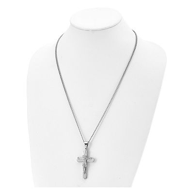 Men's Kristen Kesho Stainless Steel Crucifix Pendant Necklace