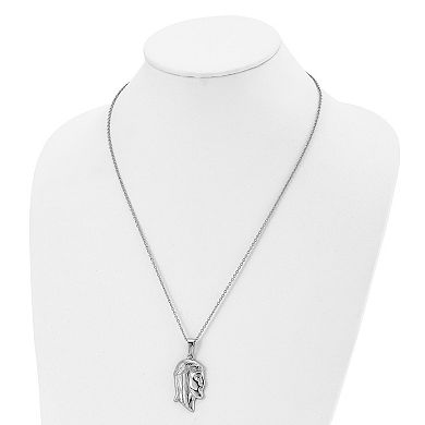 Men's Kristen Kesho Stainless Steel Jesus Silhouette Pendant Necklace