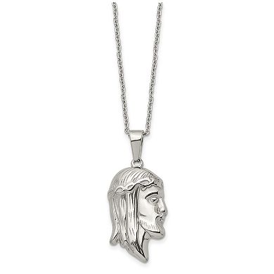 Men's Kristen Kesho Stainless Steel Jesus Silhouette Pendant Necklace