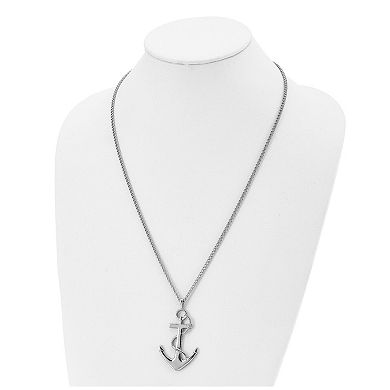 Men's Kristen Kesho Stainless Steel Anchor Pendant Necklace