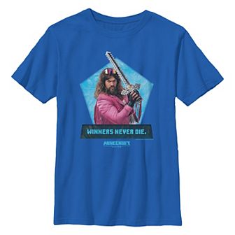 Boys 8-20 Minecraft Movie Garrett Garrison Winners Never Die Graphic Tee