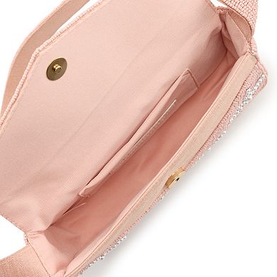 LC Lauren Conrad Beaded Flap Shoulder Bag