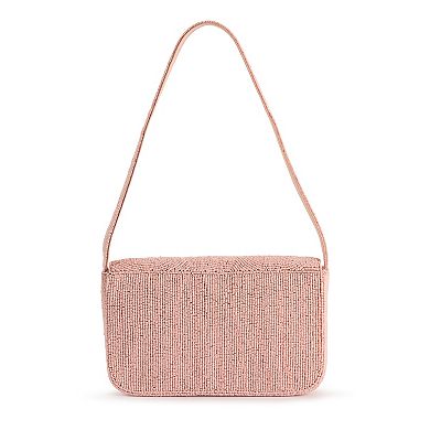 LC Lauren Conrad Beaded Flap Shoulder Bag