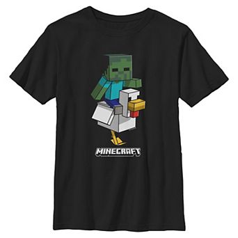 Boys 8-20 Minecraft Movie Chicken Jockey In Action Graphic Tee
