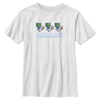 Boys 8-20 Minecraft Movie Chicken Jockey Lineup Graphic Tee