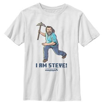 Boys 8-20 Minecraft Movie I Am Steve Graphic Tee