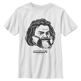 Boys 8-20 Minecraft Movie Steve Portrait Graphic Tee
