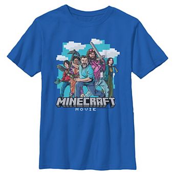 Boys 8-20 Minecraft Movie Character Poster Graphic Tee